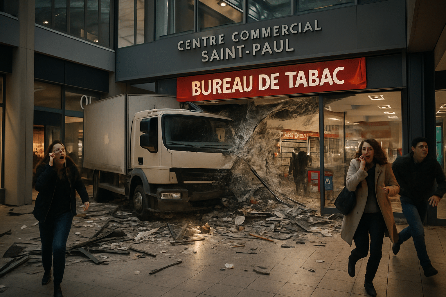 Montpellier : un camion-bélier percute un bureau de tabac au centre commercial Saint-Paul