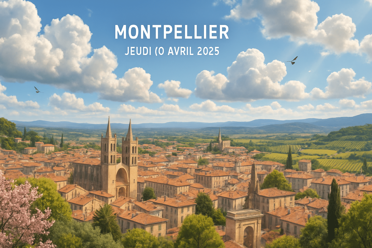 Prévisions météorologiques pour Montpellier et ses alentours le jeudi 10 avril 2025