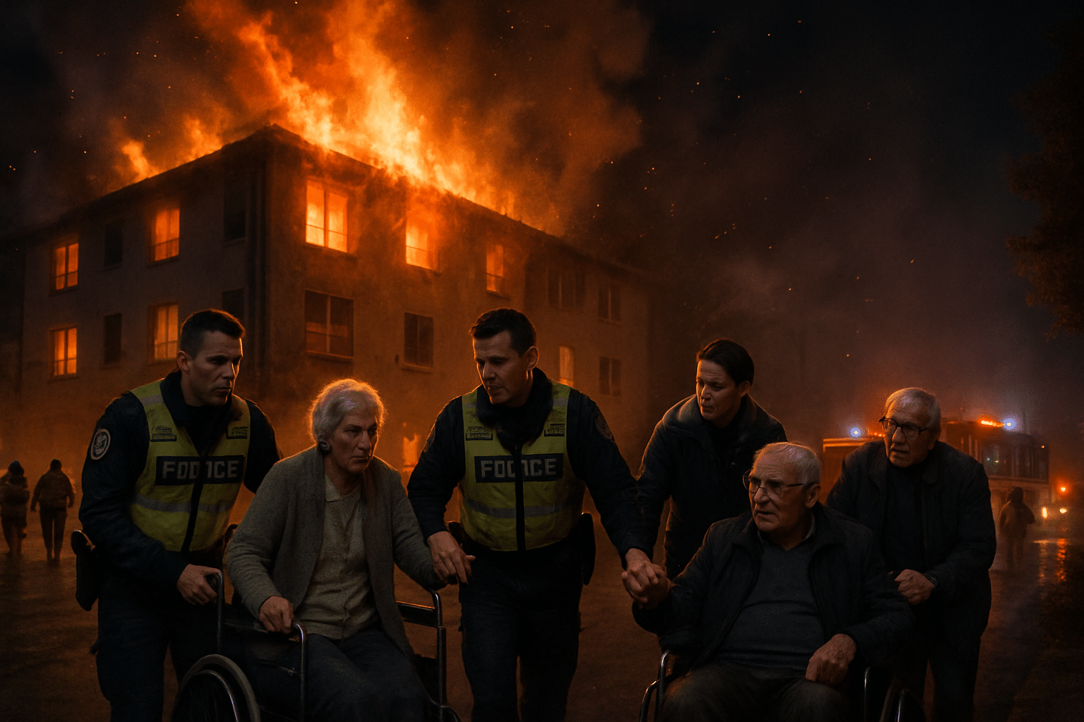 Un incendie éclate dans une résidence pour seniors près de Montpellier : quatre policiers interviennent pour évacuer les résidents avant l’arrivée des pompiers
