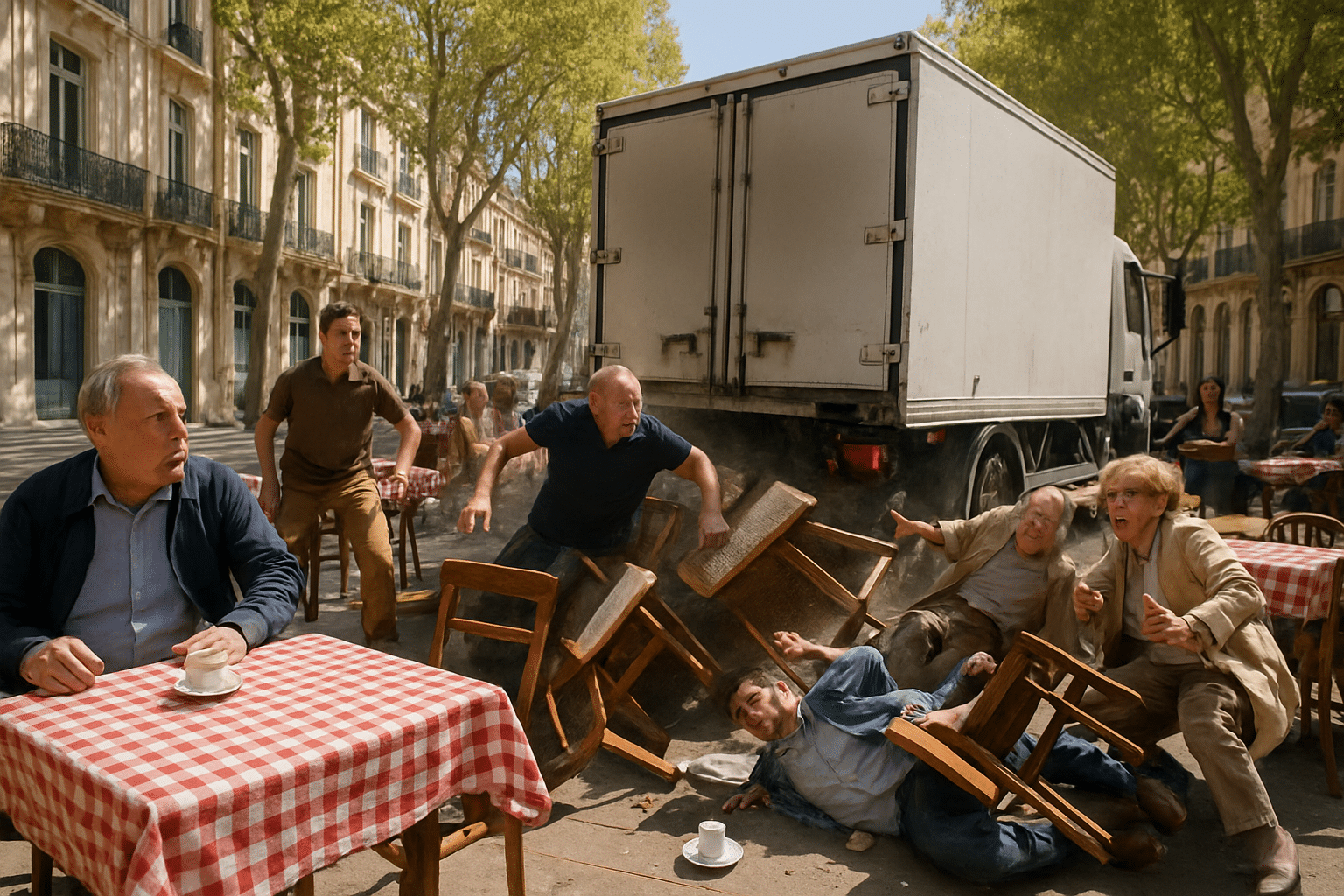 Un tragique accident à Montpellier : un camion renverse quatre personnes attablées en terrasse