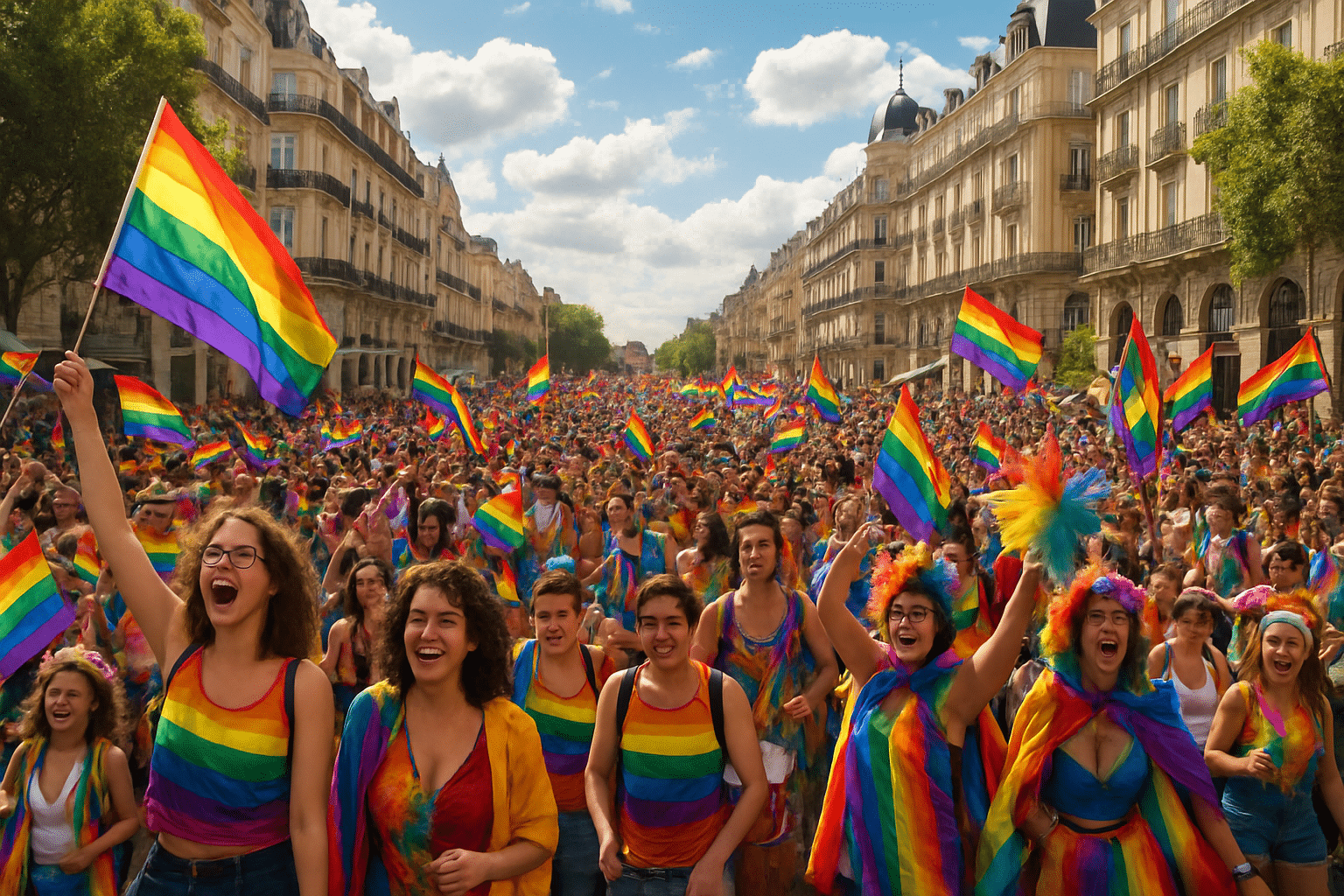 En images : plus de 10 000 participants célèbrent la 31e édition de la Marche des Fiertés à Montpellier