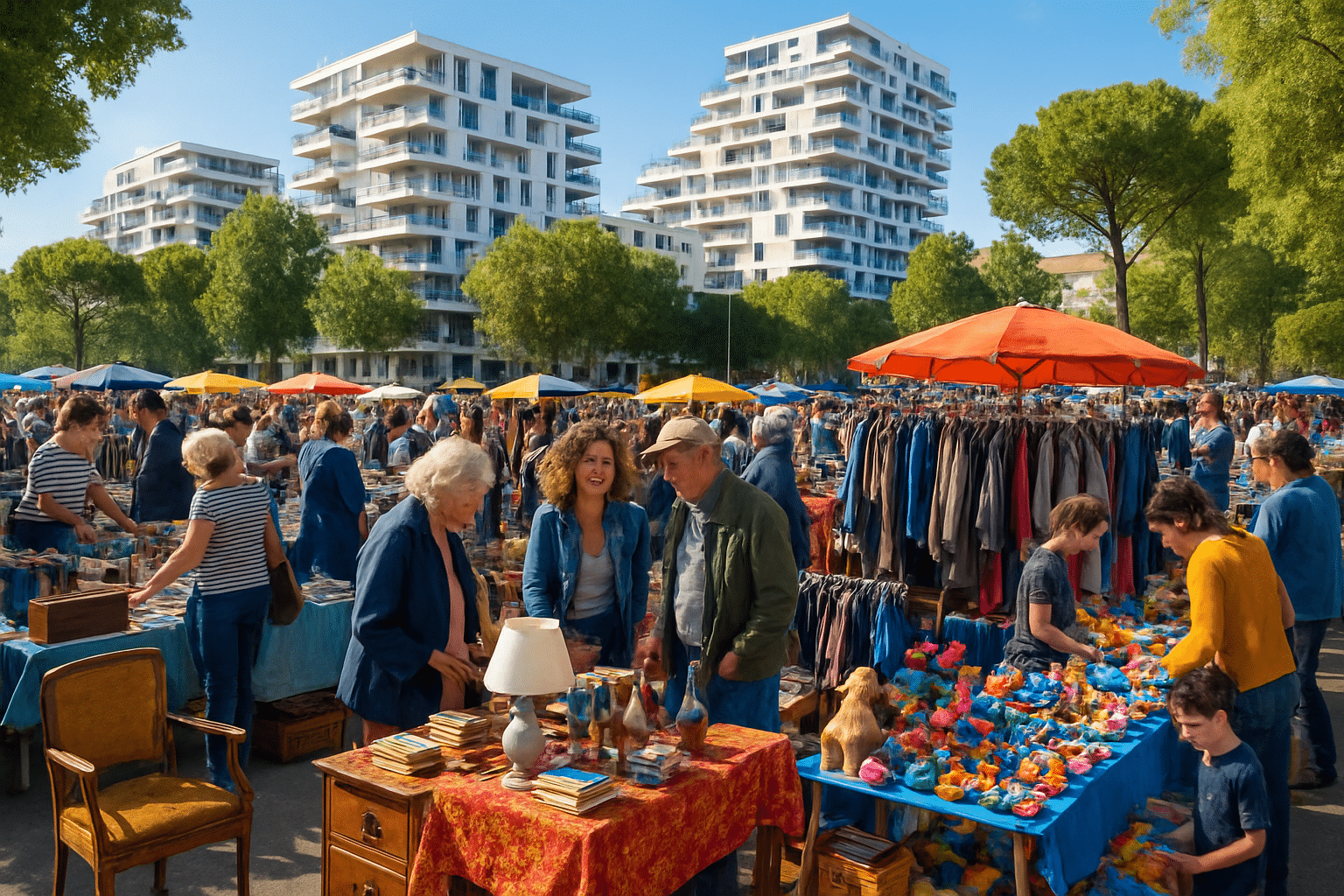 Le vide-greniers annuel de Port Marianne fait son grand retour à Montpellier