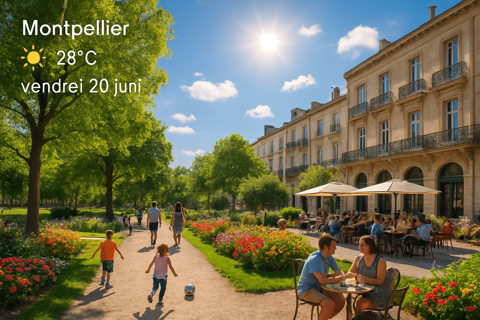 Météo attendue pour le vendredi 20 juin 2025 à Montpellier