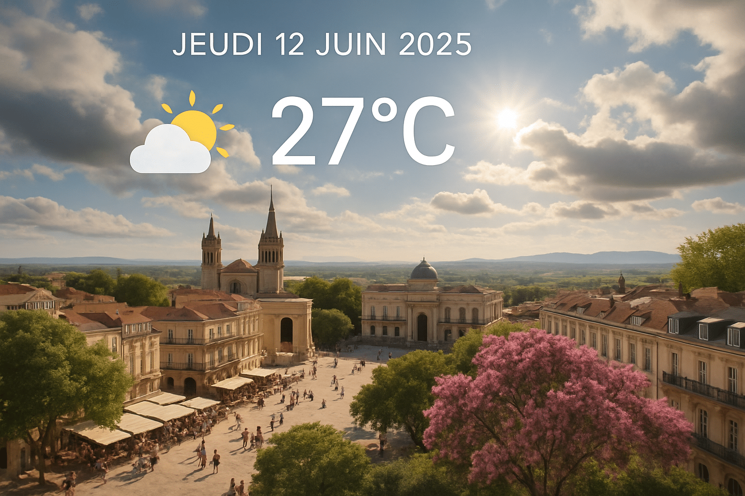 Prévisions météo pour Montpellier et ses alentours : jeudi 12 juin 2025
