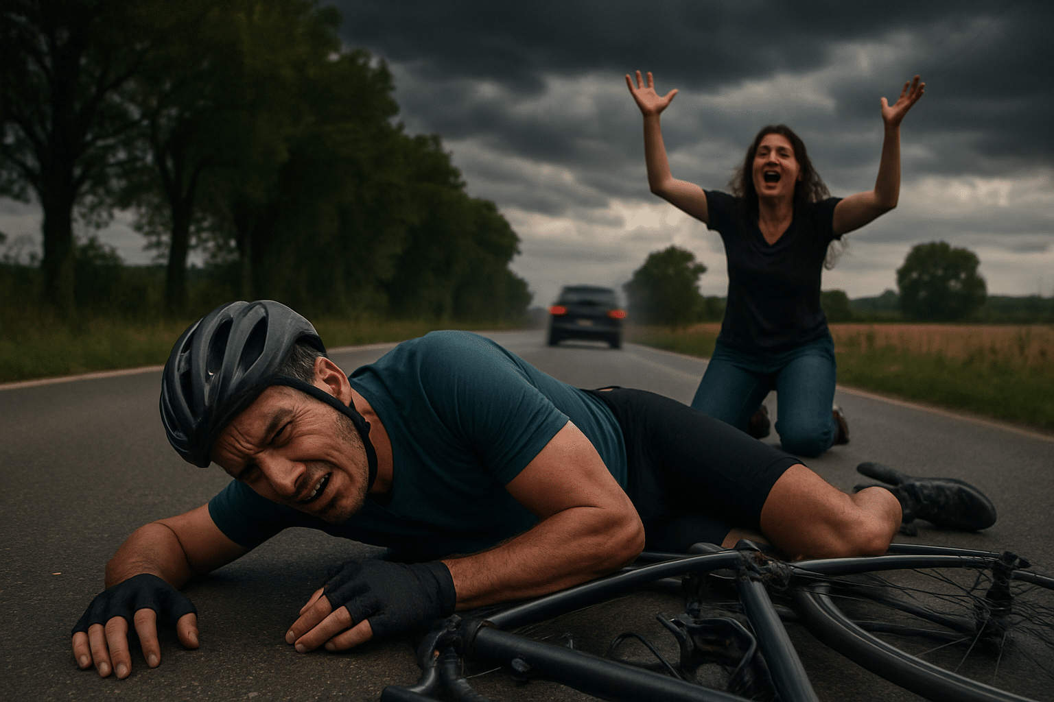 Tragédie sur la route entre Montpellier et Lodève : un cycliste perd la vie devant sa femme, victime d’un chauffard qui prend la fuite