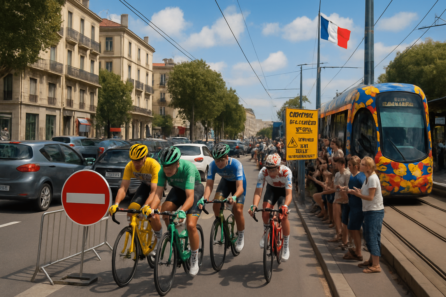 Impact du Tour de France à Montpellier : restrictions de circulation et modifications des trams ce lundi et mardi