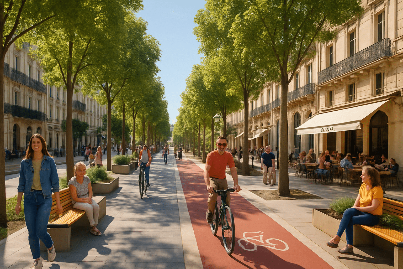 Montpellier : l’avenue de la Liberté se transforme en un espace revitalisé