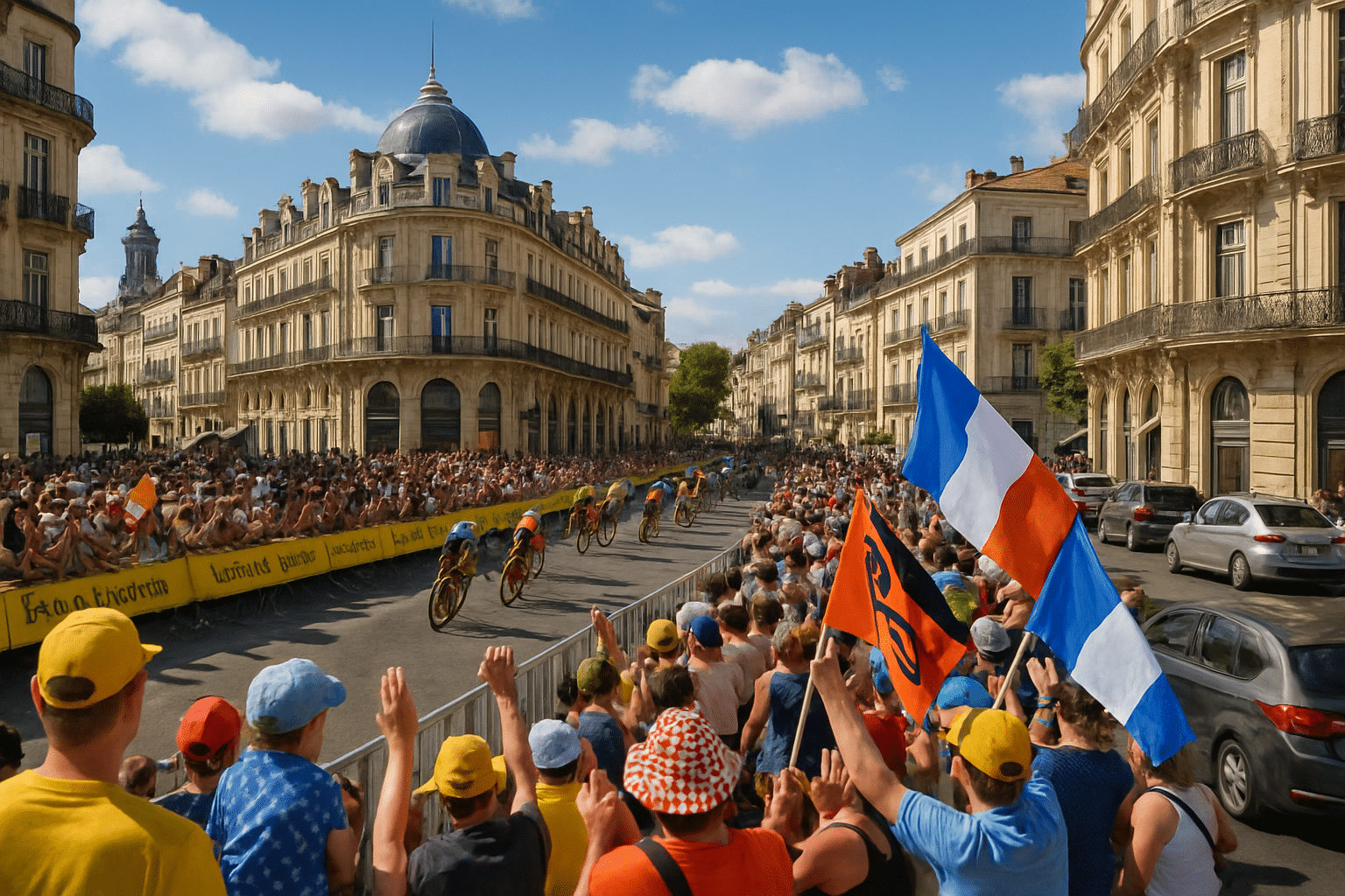 Perturbations de circulation à Montpellier lors du passage du Tour de France 2025 le mardi 22 juillet