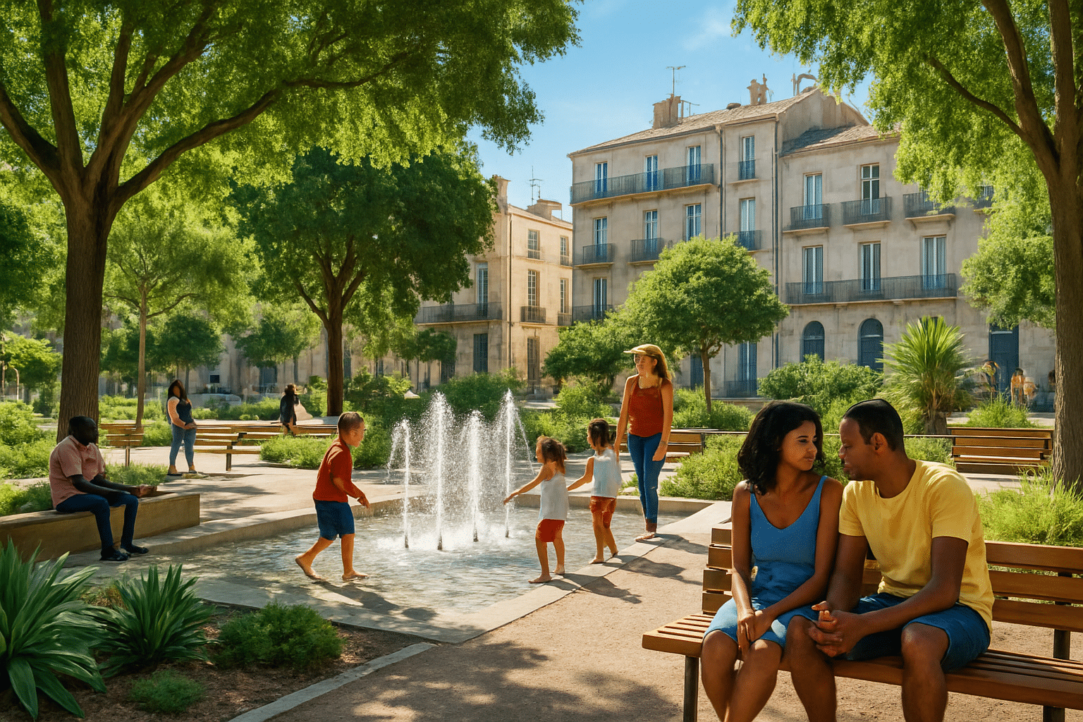 À Montpellier, des initiatives d’aménagement urbain pour soulager la chaleur estivale
