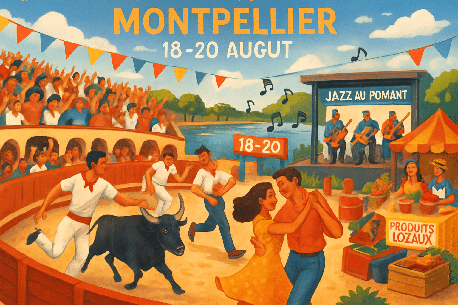 Découvrez Montpellier : courses camarguaises et jazz au Ponant, vos idées sorties du 18 au 20 août