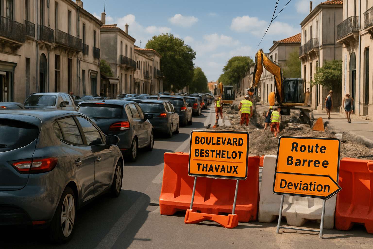 Des travaux d’août à Montpellier : la circulation bloquée sur le boulevard Berthelot jusqu’à la fin du mois
