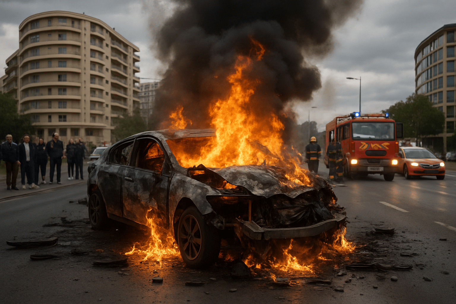 Montpellier : une collision spectaculaire entraîne la destruction totale d’un véhicule par le feu