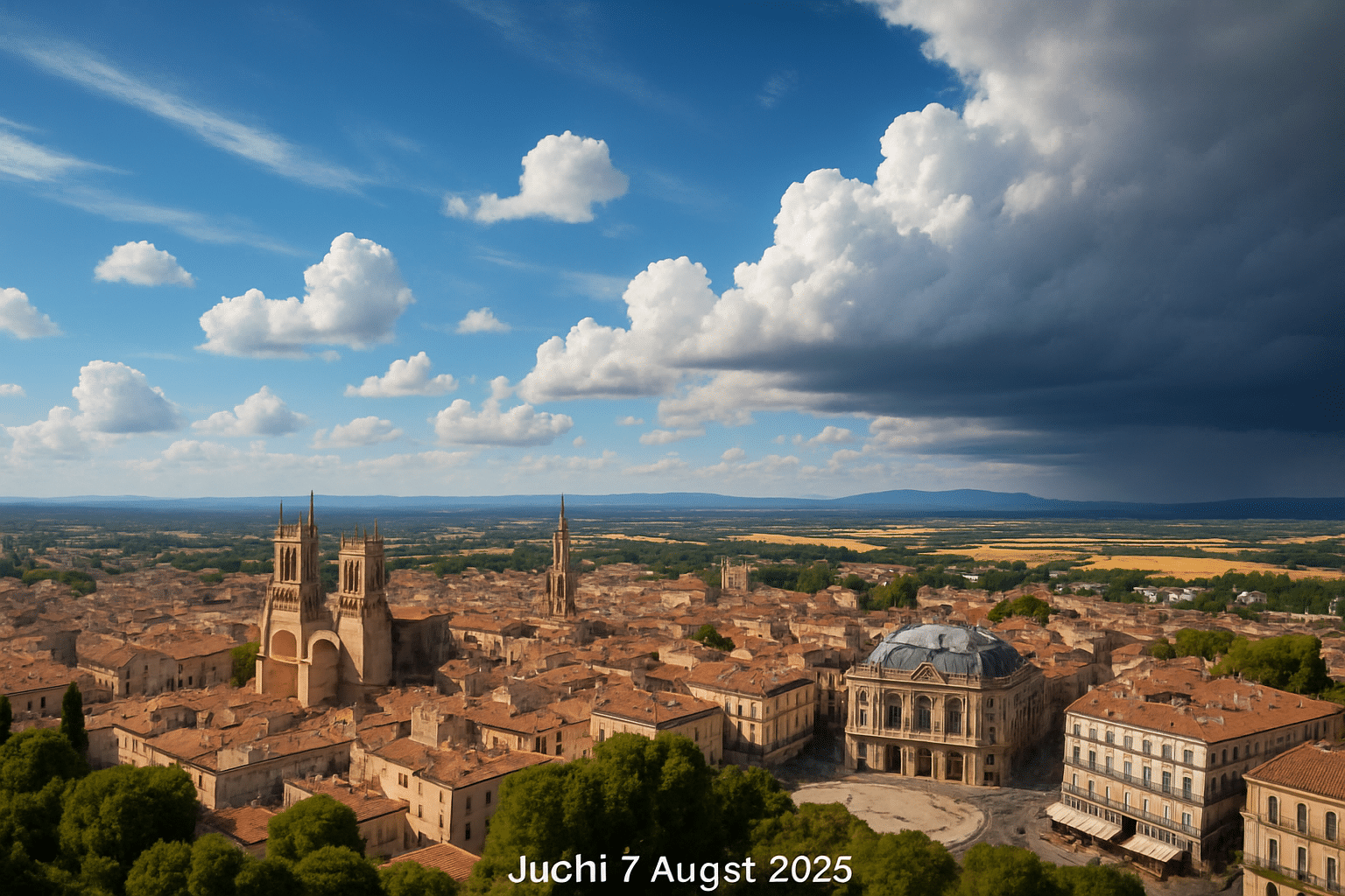 Prévisions météo pour Montpellier et ses alentours le jeudi 7 août 2025