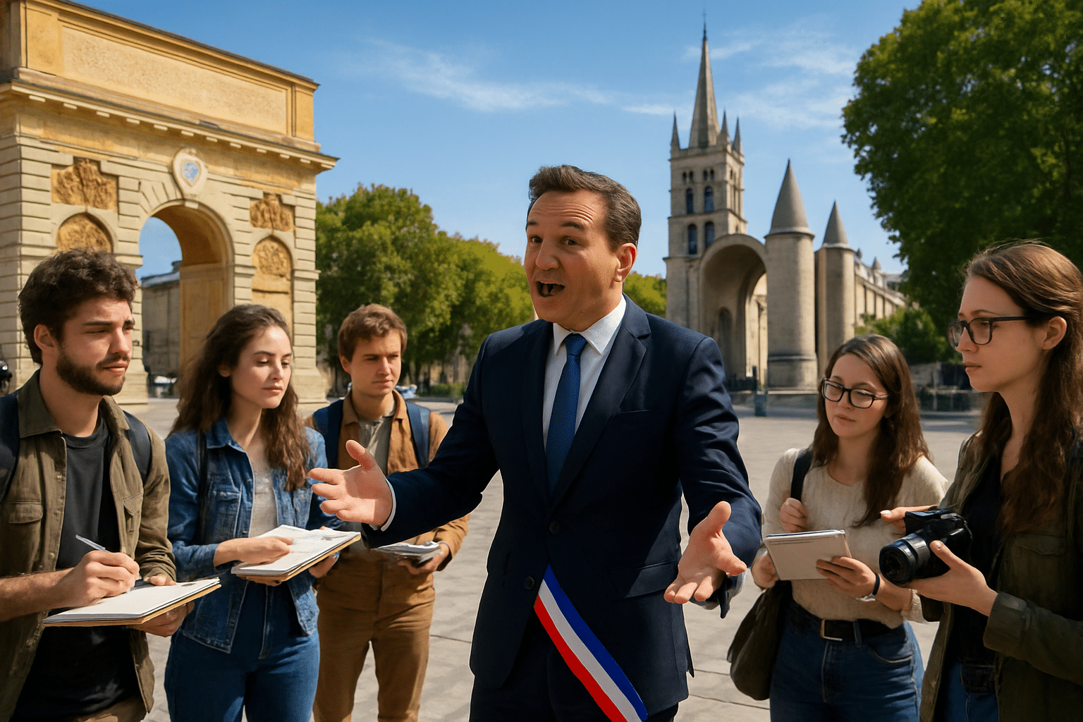 Étonnant : le maire endosse le rôle de guide et ouvre les portes de Montpellier aux futurs architectes