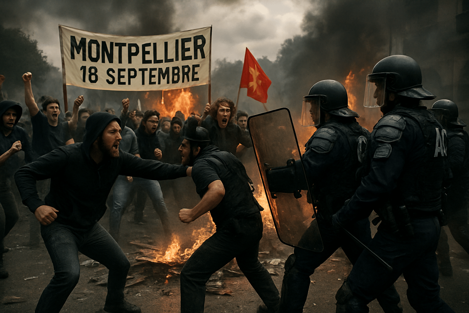 Montpellier : Échauffourées et incidents violents durant la manifestation du 18 septembre