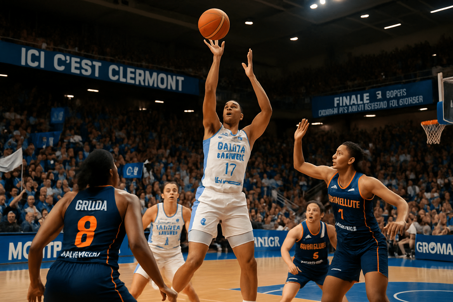 Une rencontre palpitante : Finale du 3e Trophée Christelle Doumergue-Le Guiader entre Basket Landes et Montpellier à Clermont