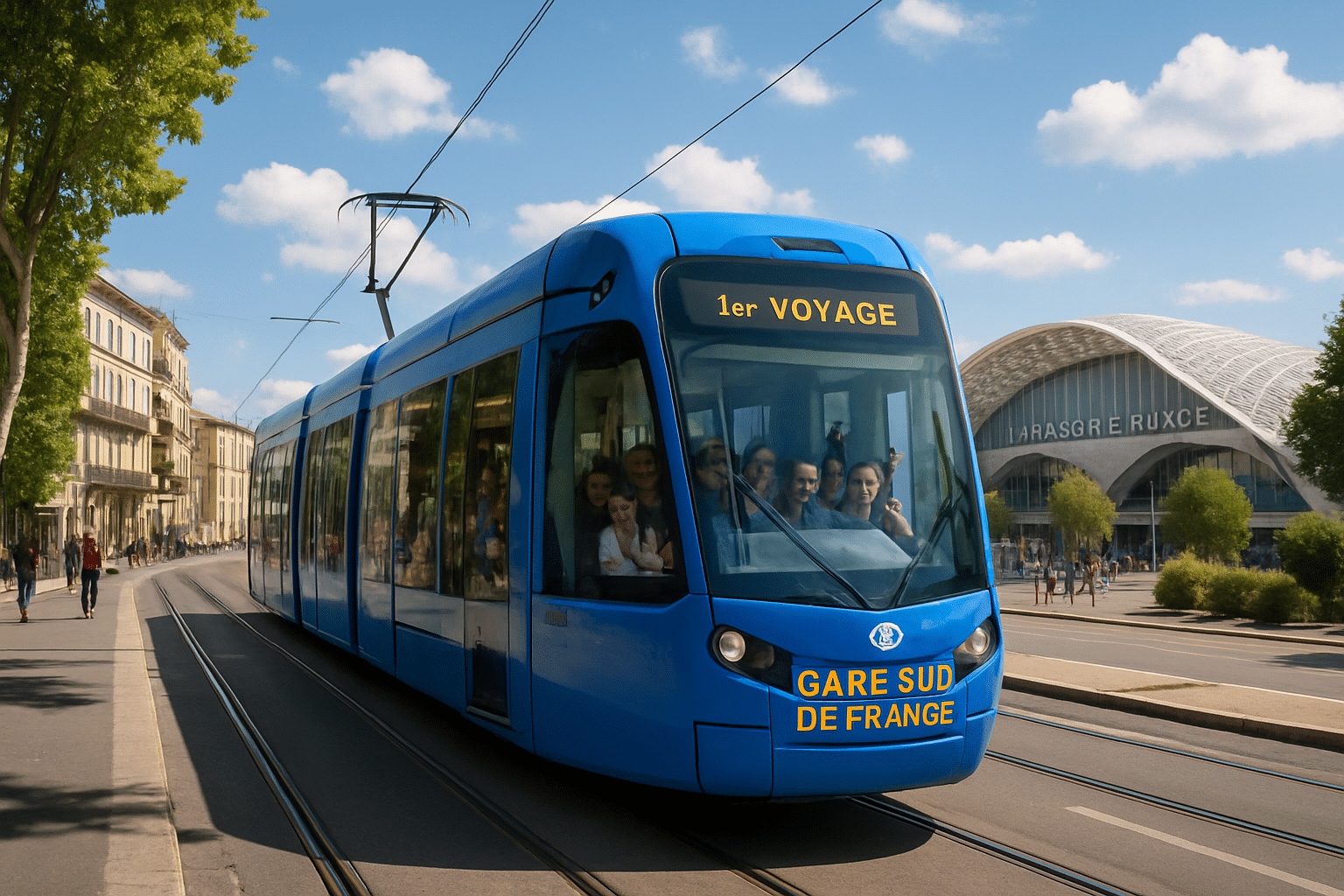 VIDÉOS – Revivez en images le premier voyage du tramway de Montpellier vers la gare Sud de France