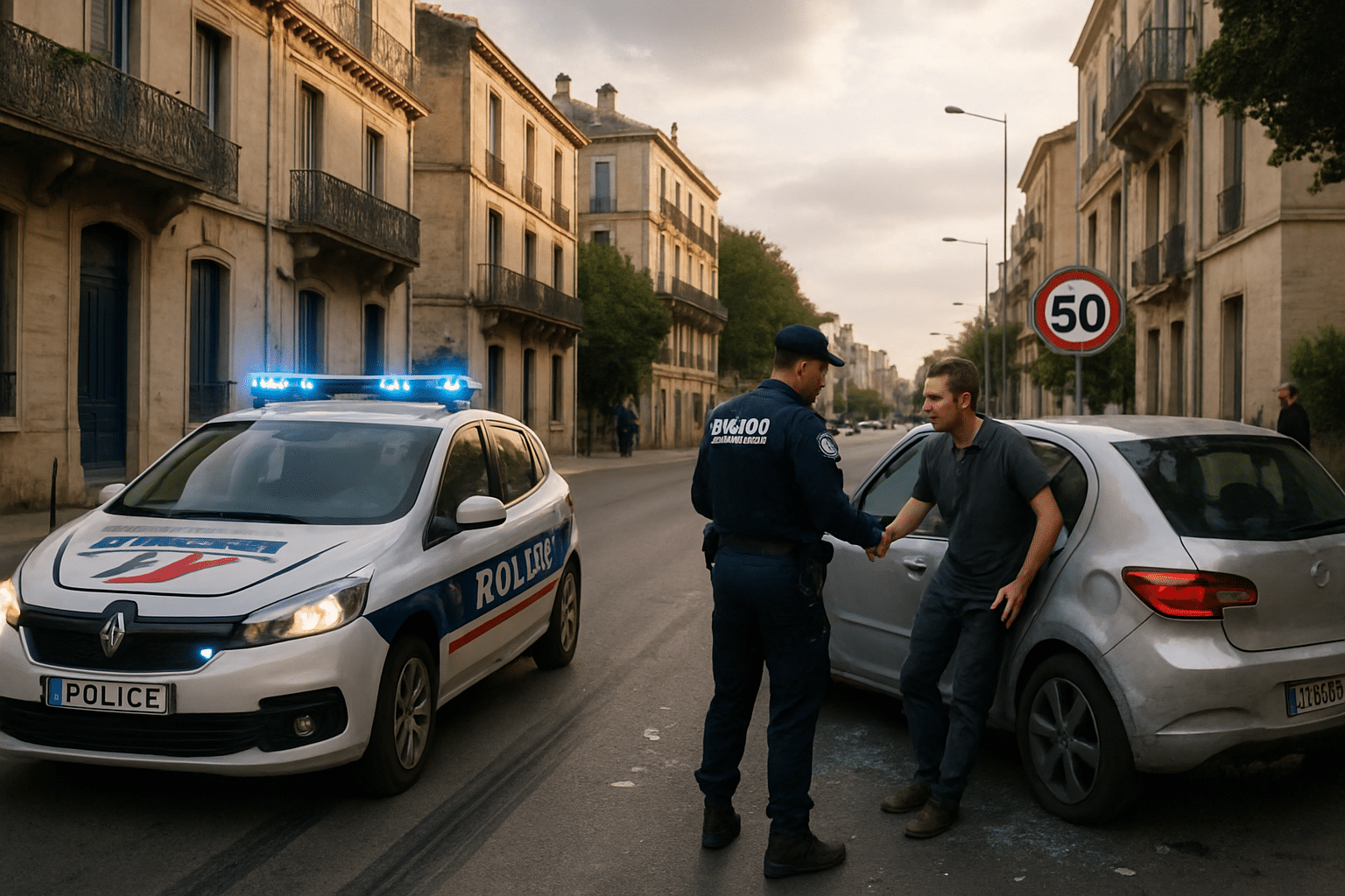Interpellé sans permis à Montpellier après une folle course-poursuite à 130 km/h et de multiples infractions