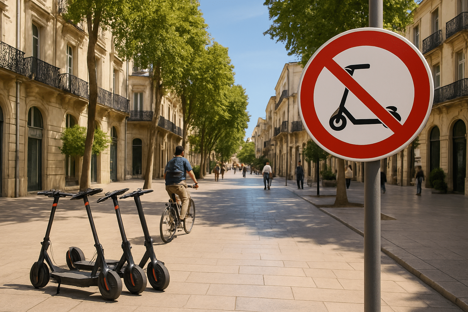 Montpellier restreint l’accès des trottinettes électriques au cœur de la ville