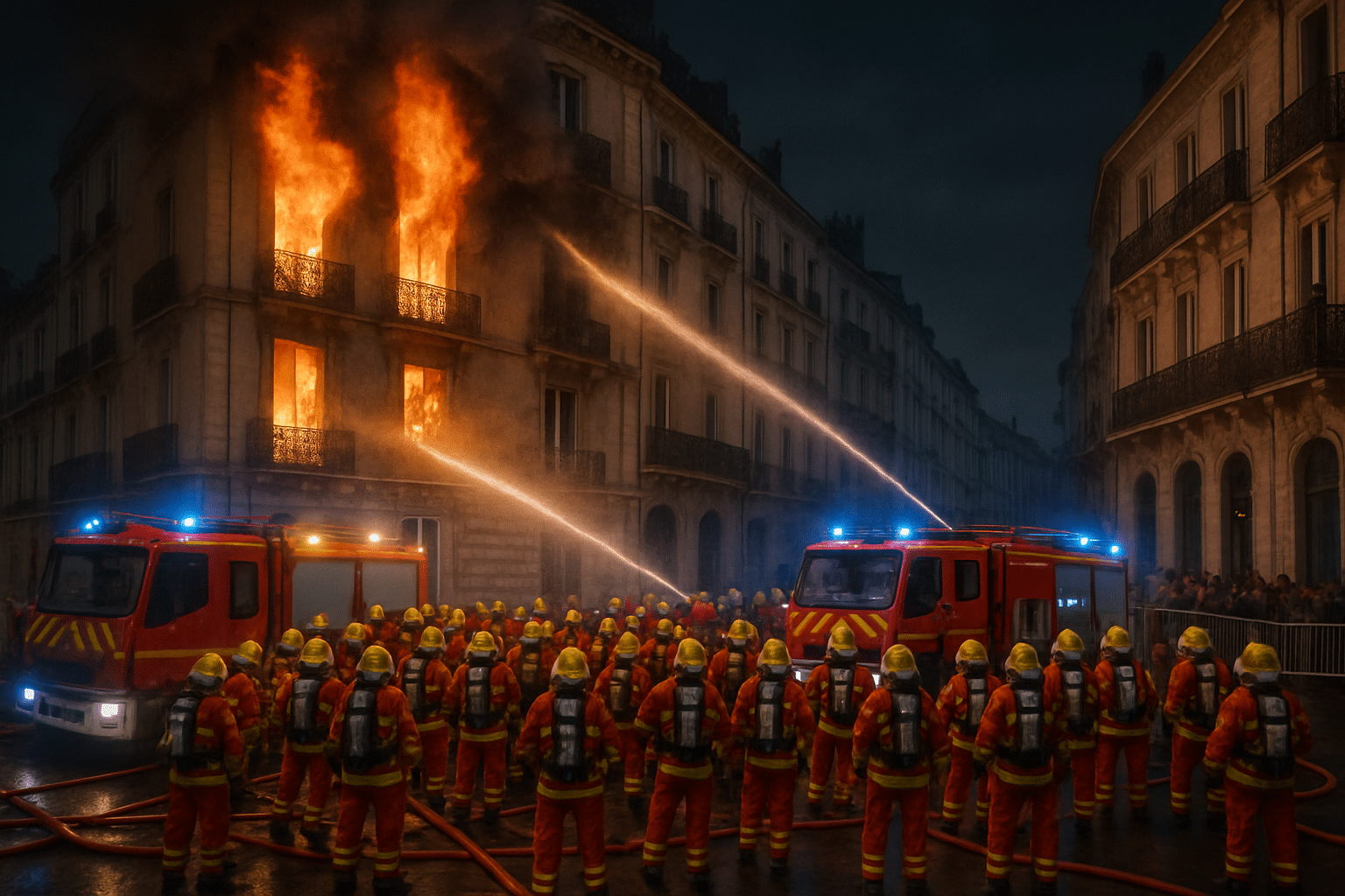 Montpellier : un incendie ravage un appartement aux Beaux-Arts, mobilisant 60 pompiers pour maîtriser le sinistre