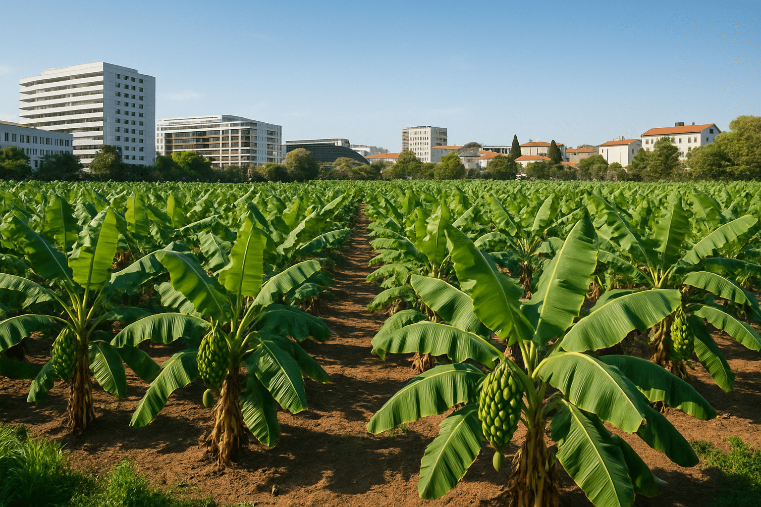 À Montpellier, la culture des bananes s’impose comme une réponse innovante au défi du réchauffement climatique