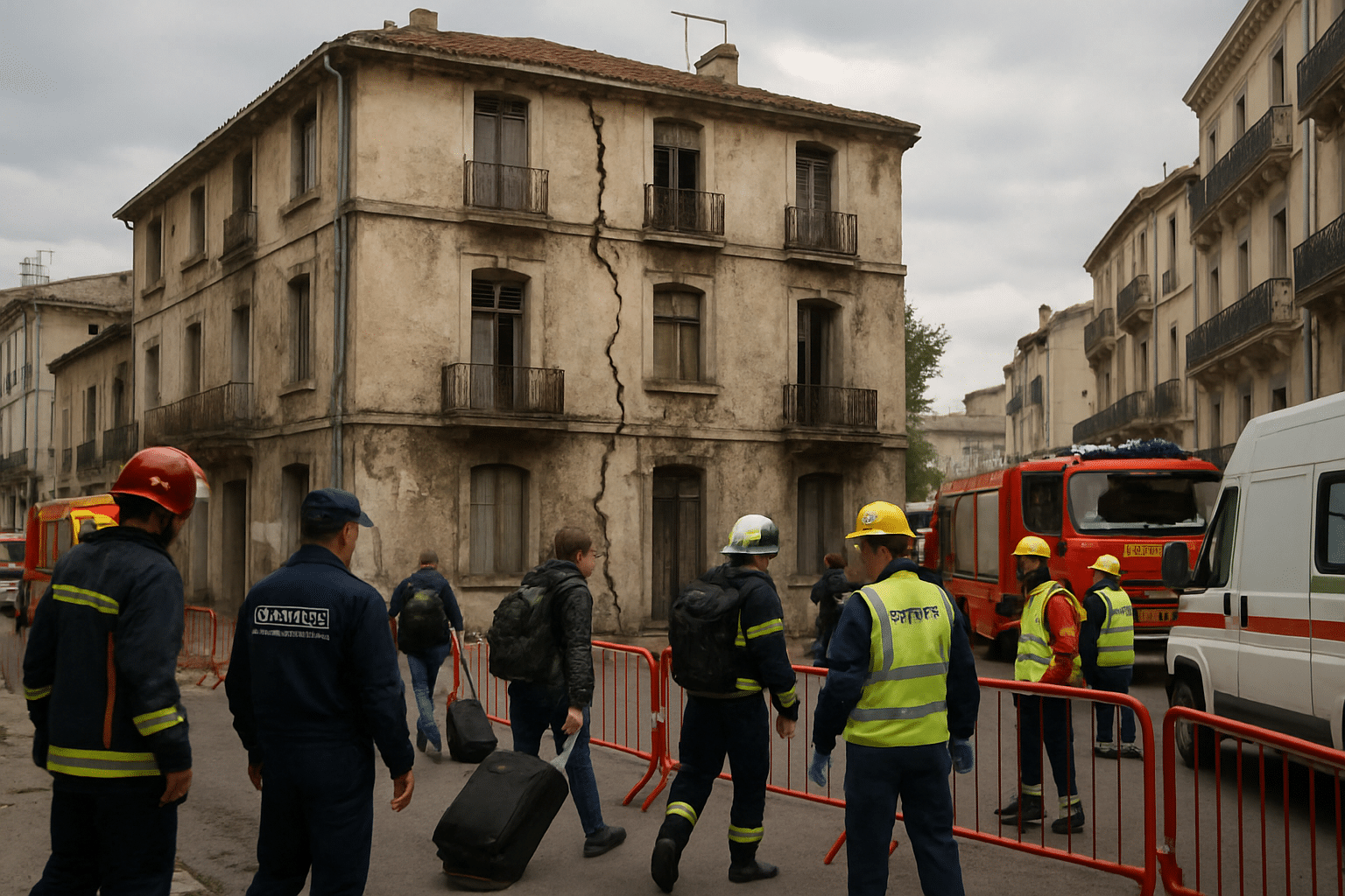 À Montpellier, un immeuble en péril évacué en urgence face au risque imminent d’effondrement