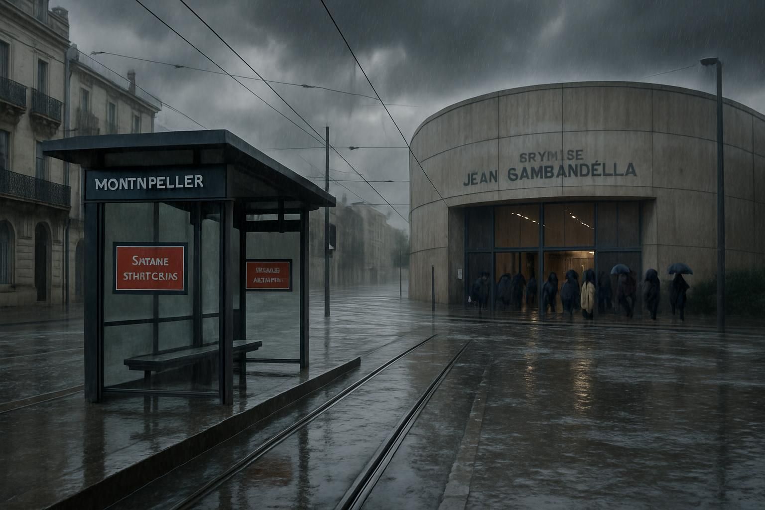 Montpellier face aux intempéries : suspension des tramways et ouverture du gymnase Jean Gambardella pour accueillir les sans-abri