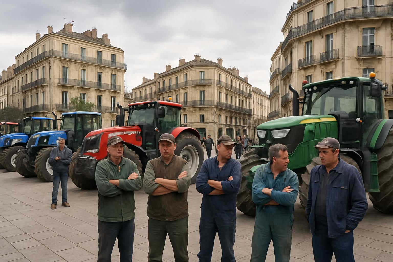 Agriculteurs en colère : des tracteurs envahissent le centre de Montpellier pour protester contre l’accord Mercosur